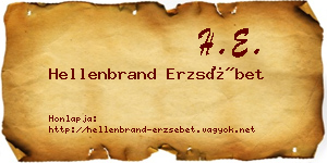 Hellenbrand Erzsébet névjegykártya