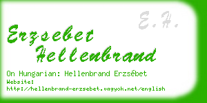 erzsebet hellenbrand business card